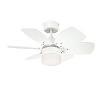 Westinghouse Lighting 7242440 Flora Royale Ventilateur de plafond E27 Acier blanc