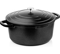 Westinghouse PERFORMANCE SERIES Casserole - Marmite enduite 24 cm - Marmite pour induction, tous types de plaques et four - Avec support de poignée - Noir (WCCC0095024BK K)