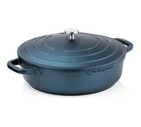 Westinghouse PERFORMANCE SERIES WCCC0095L28BL Poêle à induction avec couvercle pour tous types de plaques de cuisson et four avec support de poignée Bleu 28 cm
