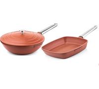 Westinghouse Poêle wok Performance - Diamètre : 28 cm - Revêtement anti-adhésif standard - Rouge
