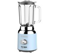 Westinghouse Retro Blender Sur Socle 1.5 L, Mixeur à Smoothies et Broyeur à Glace, 4 Vitesses, Bol en Verre, 600 W, Sans BPA, Bleu