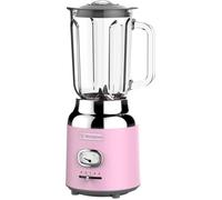 Westinghouse Retro Blender Sur Socle 1.5 L, Mixeur à Smoothies et Broyeur à Glace, 4 Vitesses, Bol en Verre, 600 W, Sans BPA, Rose