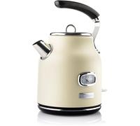 Westinghouse Retro Bouilloire 1.7 L, Sans BPA, Avec Filtre Anti Calcaire, Base 360°, Protection Contre La Mise à Sec, 2200 W, Beige
