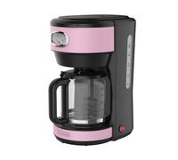 Westinghouse Rétro Cafetière Filtre, Cafetière Pour 10 Tasses, Carafe en Verre, Filtre Permanent, Système Anti-Goutte, Fonction Maintien au Chaud, Rose
