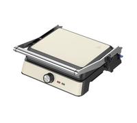 Westinghouse Rétro Gril de Contact 29×24 cm, Ouverture à 180°, 2200 W, Température Réglable, Grill à Panini, Grille-Pain, Plaques Antiadhésives, Blanc