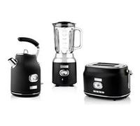 - Retro - Grille pain 2 fentes + Bouilloire 1,7 L - Blender - Noir