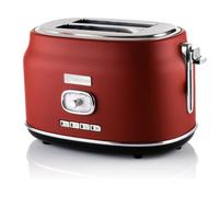 - Retro - Grille pain 2 fentes - Avec grille chauffante - Rouge
