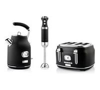 Westinghouse - Retro - Grille pain 4 fentes + Bouilloire 1,7 L - Mixeur plongeant - Noir Noir G