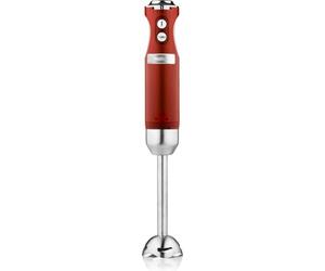 Westinghouse Rétro Mixeur Plongeant, 4 Vitesses + Turbo, Lame en Acier Inoxydable, Pied Mixeur Amovible, Poignée Ergonomique, 600 W, Rouge