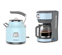 Westinghouse Retro Set 2 pièces, bouilloire 1,7 L et cafetière filtre, Bleu