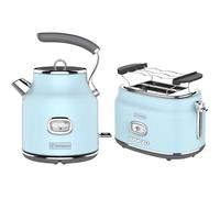 Westinghouse Retro Set 2 pièces, bouilloire 1,7 L et grille-pain 2 fentes, Bleu