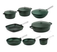 Westinghouse - Série Performance - Batterie de cuisine - Batterie de cuisine 12 pièces - 8 pans - Vert