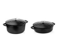 - Série performance - Cocotte 28cm + Casserole 28cm - Noir
