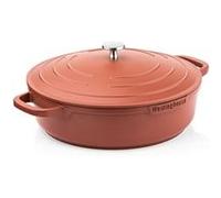Westinghouse Performance Series WCCC0095L28OR Sauteuse à bord haut pour plaques à induction avec couvercle compatible avec tous types de plaques de cuisson et four avec support de poignée Rouge 28 cm