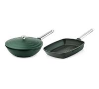 SET DE POÊLES performance Westinghouse - Poêle wok 28 CM + Poêle grill 28 CM - Vert Vert