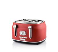 Westinghouse Toaster Retro - Grille-Pain à 4 tranches - Rouge
