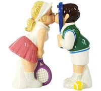 Westland Giftware Mwah magnétique de tennis de couple Sel et Poivre Shaker Ensemble, 10,2 cm