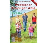 Westlicher Thüringer Wald: Rad- und Wanderkarte mit den Stempelstellen "Touringen Entdecken"