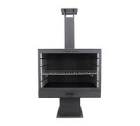 Westmann Acier Barbecue Foyer Noir 50x90x160 cm