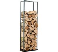 Westmann Acier Étagère à bois de cheminée Xavier Noir 40x20x120 cm