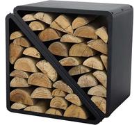 Westmann acier Étagère à bois pour cheminée Kanto Noir 57x36x56 cm