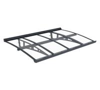 WESTMANN Auvent en métal Caron A, acier revêtu par pulvérisation et aluminium, panneaux en polycarbonate transparent, anthracite, résistant aux intempéries et facile d'entretien, montage facile avec