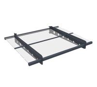WESTMANN Auvent en métal Cola 100, acier revêtu par pulvérisation et aluminium, panneaux en polycarbonate transparent, anthracite, résistant aux intempéries et facile d'entretien, montage facile avec
