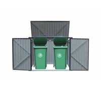 Westmann Cache-Poubelle Double en Acier 100 x 172 x 131 cm - SI01000