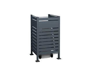Westmann Cache-poubelle simple en acier Planum - 80 x 80 x 150 cm - WMJGBF03-4S-150-1