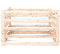 Westmann Composteur en bois Konni L bois de mélèze naturel 100x130x80 cm