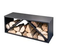 WESTMANN Étagère à bois en acier noir 104 x 34 x 40 cm
