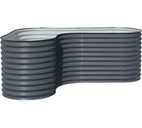 Westmann Grow Faster L Lit surélevé en métal en forme de L Tôle ondulée en anthracite