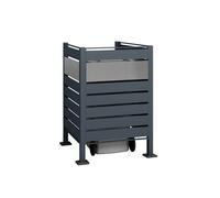 Westmann Habillage métallique pour conteneur à déchets Planum 1x240 L Anthracite Mix 90x90x120 cm