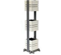 Westmann Jardinière en bois Maja Gris 50x50x170 cm