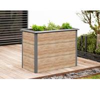 Westmann Jardinière haute en acier galvanisé effet bois - 100 x 50 x 77 cm - WMHPS771005-WG