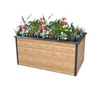 Westmann Jardinière haute en acier galvanisé effet bois - 150 x 75 x 77 cm - WMHPS771510-WG