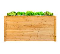 WESTMANN Jardinière surélevée en bois de mélèze avec calendrier de semis | 170 x 90 x 84 cm naturel | Parterre d'herbes pour l'extérieur | Jardinière surélevée en bois pour planter des légumes et des