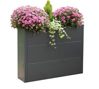 WESTMANN Talus XL Jardinière Rectangulaire Acier Anthracite | La jardinière rectangulaire est idéale pour le balcon, la terrasse et le jardin grâce à sa base intermédiaire pratique.