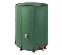 WESTMANN Tonneau de pluie pliable - 1000 l - Vert - Réservoir d'eau de pluie et réservoir de pluie pour collecter l'eau de pluie avec 2 sorties