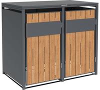 Westmann Varius 2 Box pour poubelles en métal 2x240 L aspect bois