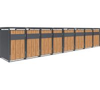 Westmann Varius 8 Metall Mülltonnenbox 8er 8x240 L aspect bois