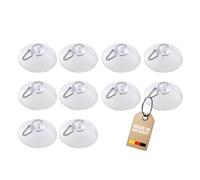 Westmark 10 Crochets Ventouses, ø 2 cm, Rond, Plastique/métal, Transparent/argenté, 531822E1