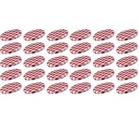 Westmark 15 Couvercles à visser Twist-Off pour Bocaux de Conversation, Rond, ø 58 mm, en Fer blanc, Rouge-blanc, Quadrillé, 409822E3 (Lot de 2)