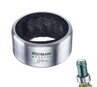 Westmark 2 Anneaux Anti Gouttes avec 2 Inserts de Rechange, Monopol Edition, Acier Inoxydable/Silicone/Feutre, Alessio, Argenté/Noir, 61843360