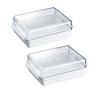 Westmark 2 Beurriers de Réfrigérateur, Plastique, Traditionell, Blanc/Transparent, 208822E3