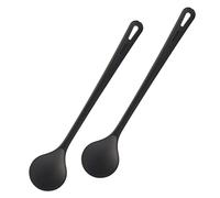 Westmark 2 cuillères à mélanger/Cuisiner, résistant à la Chaleur jusqu'à 270°C, Longueur : 30,2 cm, Gentle Plus, Noir, 288422E5