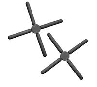 Westmark 2 dessous de Verre Pliables - dessous de Verre Pratiques pour Placer des Casseroles Chaudes et des Bols en Camping ou à la Maison - 22 cm en Silicone, PA