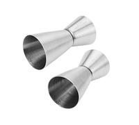 Westmark 2 Petits Verres Doseurs/Mesureurs pour Bar, Jigger pour Cocktails, 2 Mesures chacune : 2/4 cl et 2/3 cl, Acier inoxydable, Argenté, 627722E7