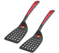 Westmark 2 Spatules Gallant plus - Haute Résistance à la Chaleur Jusqu'à 270 °C, large Surface de Contact et Bord Spécialement Aplati, Plastique - Noir, Rouge, 293722E5