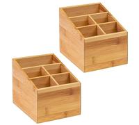 Westmark 2X Organisateur de Cuisine, 5 Compartiments, Dimensions: 13 x 13,5 x 16 cm, Bambou, Tapas + Friends, Brun, 698422E3